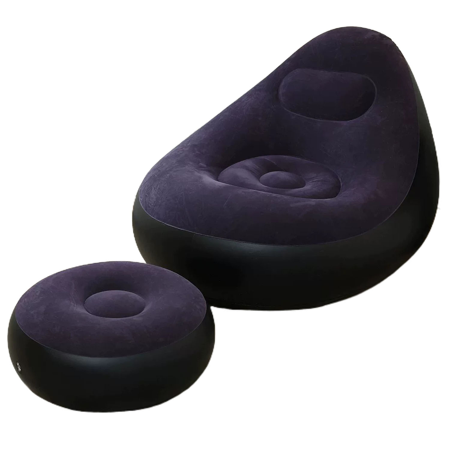Foldable Inflatable Flocked PVC Sofa 2