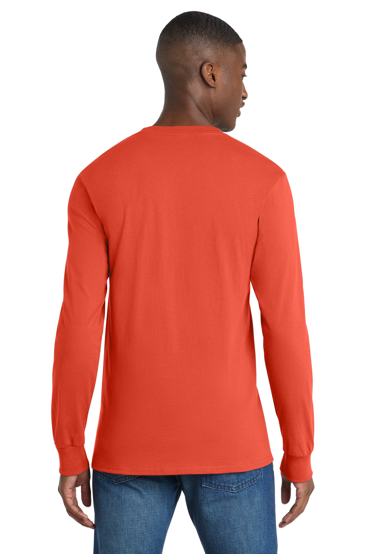 Port & Co Long Sleeve Essential Pocket Tee. PC61LSP 46