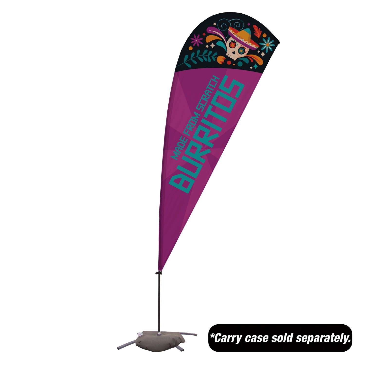 9.5' Value Teardrop Sail Sign Kit (Single-Sided with Cross Base)
