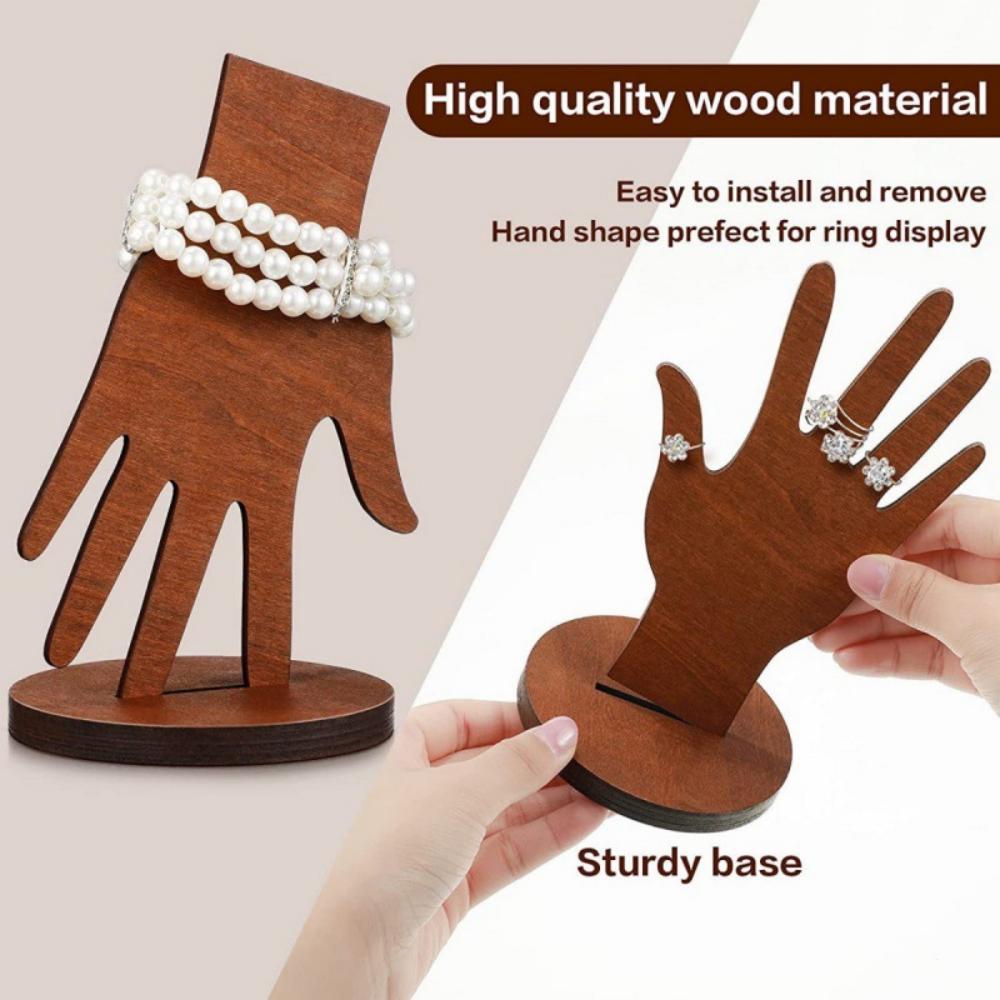 Wooden Hand-Shaped Jewelry Holder 3