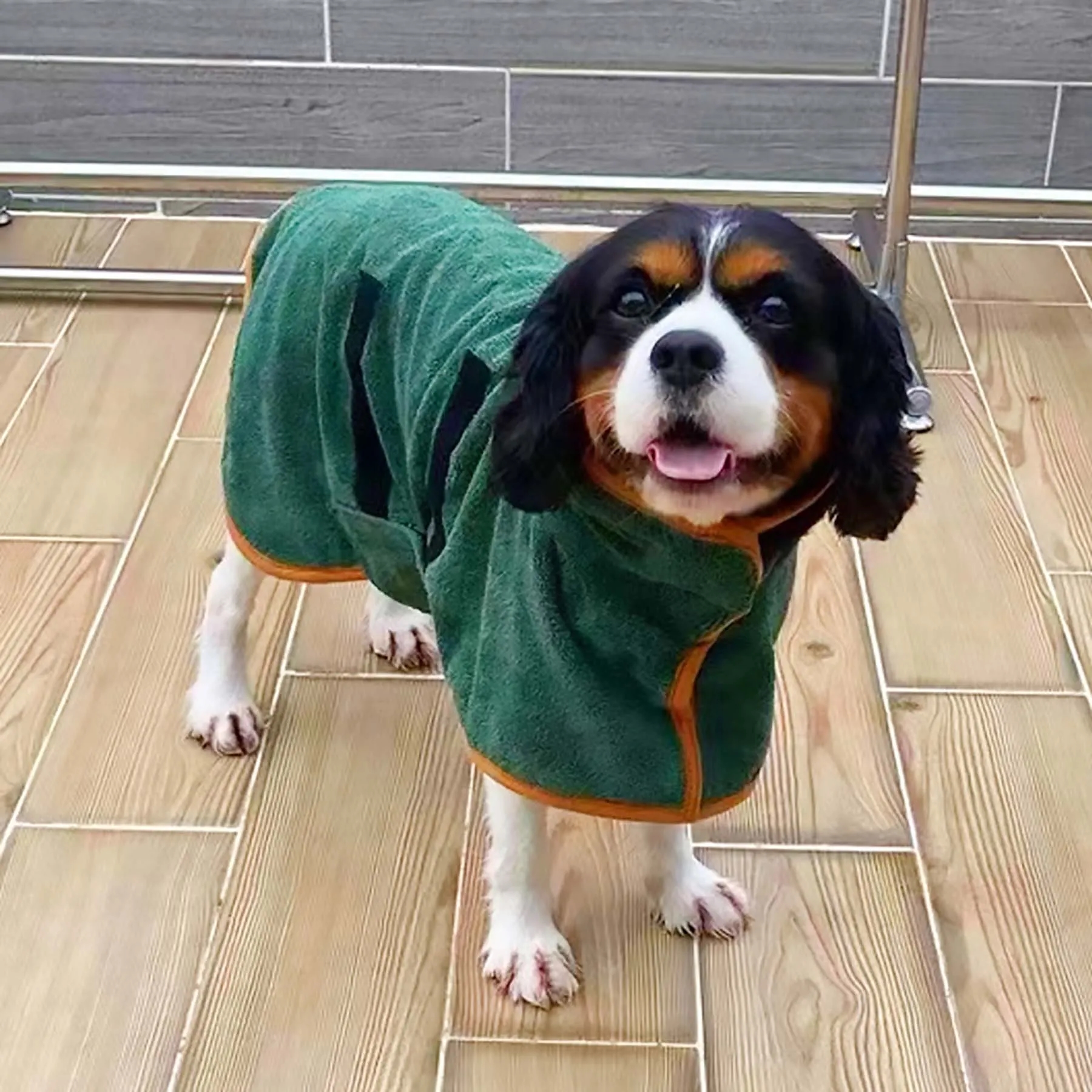 Microfiber Cloth Quick Drying Pet Dog Bathrobe 2