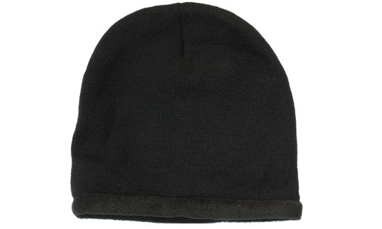 Roll Down Acrylic & Polar Fleece Beanie - Toque