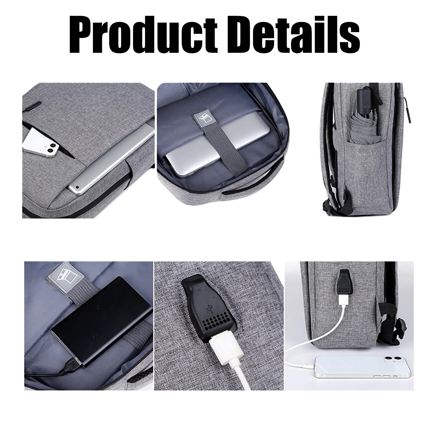 Travel Laptop Backpack with USB Charging Port 4