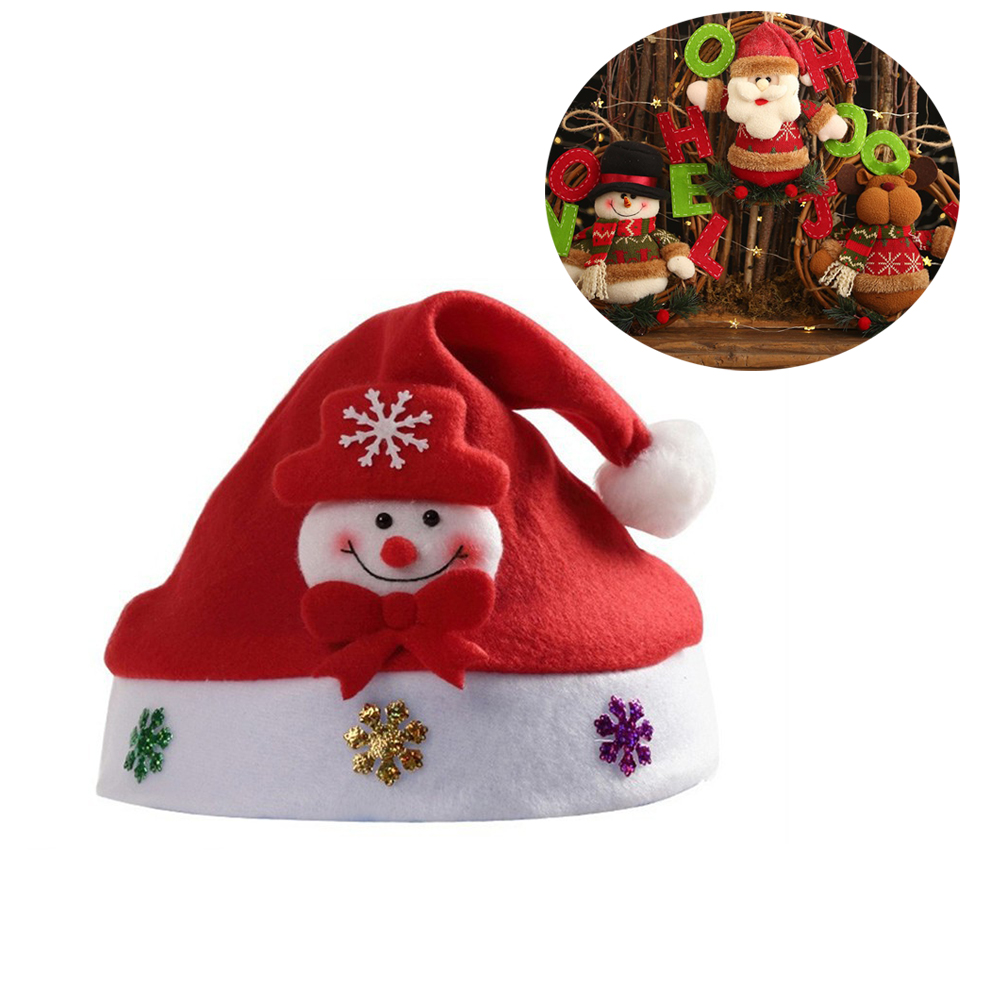 Red Christmas Snowman Hat 2