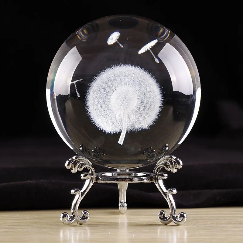 Custom Crystal Ball With Carved Pattern 3