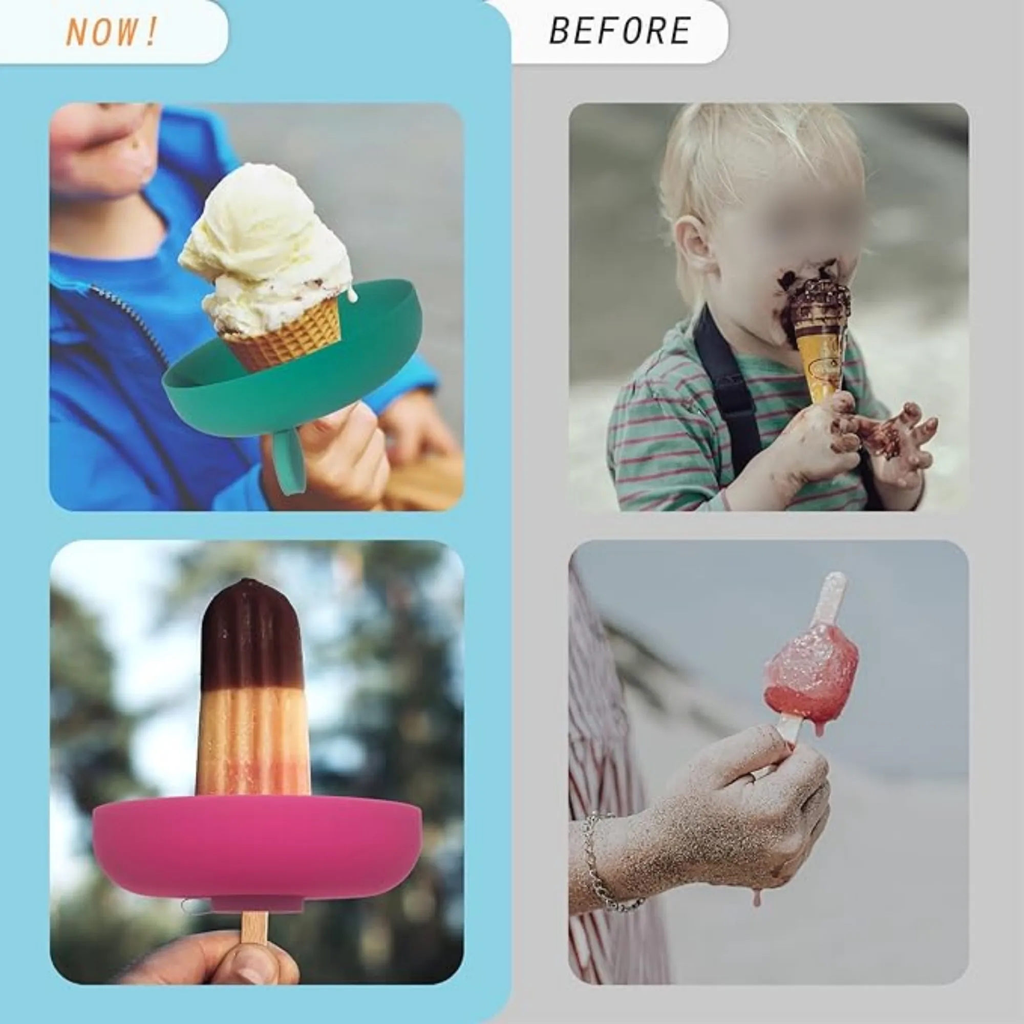 Silicone Popsicle Holders No Drip Mess Free Frozen 4
