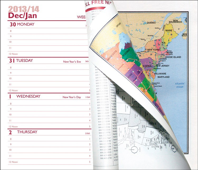 Executive Vinyl Weekly Pocket Planner 9