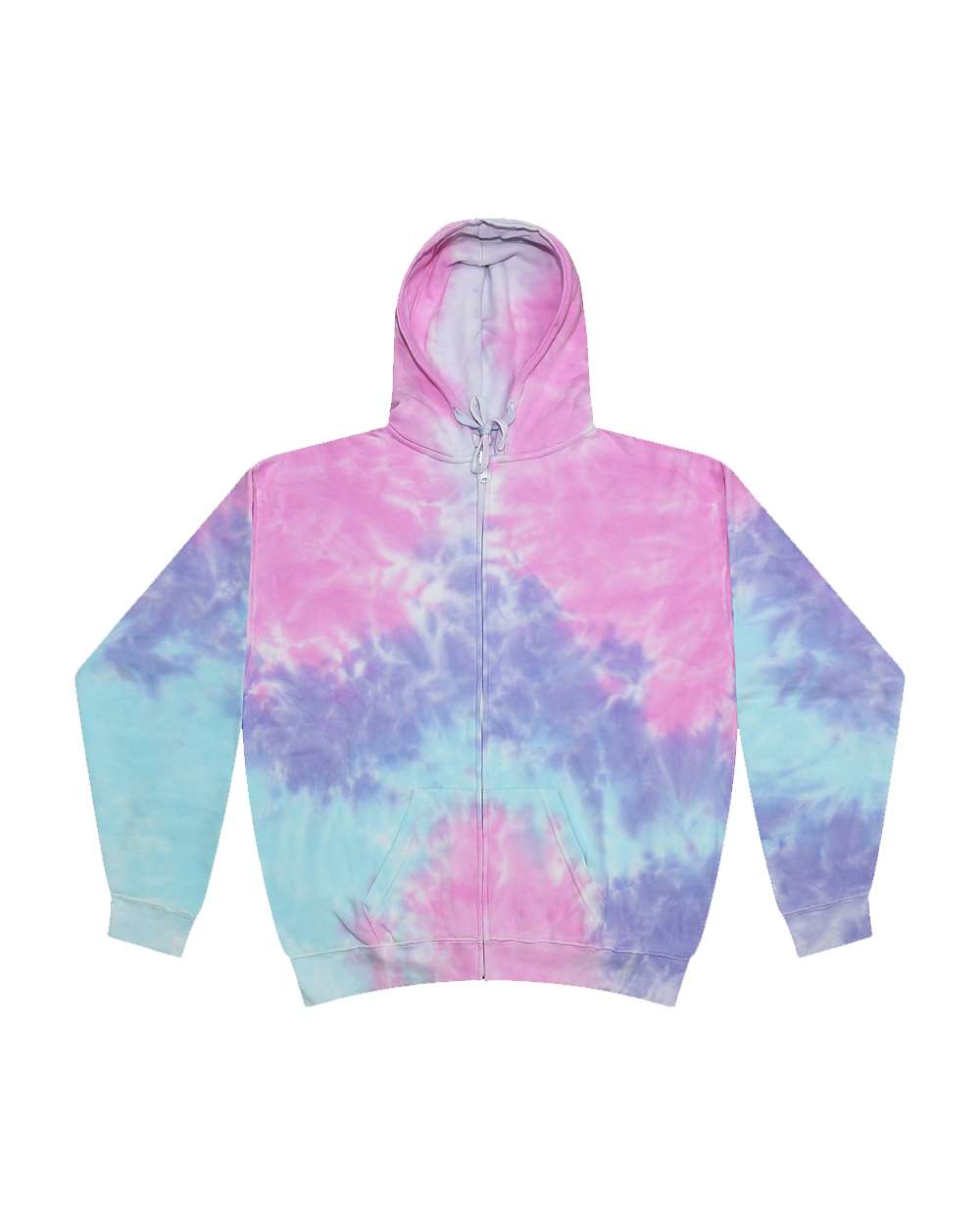 Unisex Tie-Dyed Full-Zip Hooded Sweatshirt - 8888 1