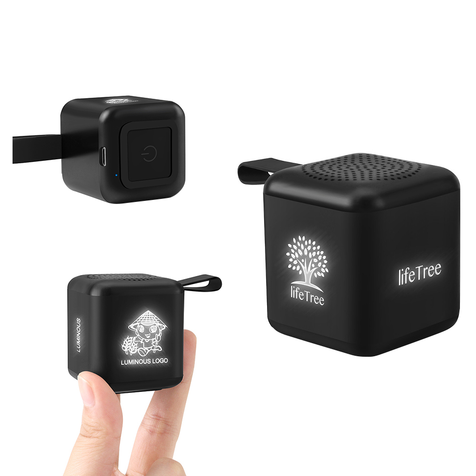 SonicWave Mini Cube Bluetooth® Speaker with Light-Up Logo 6