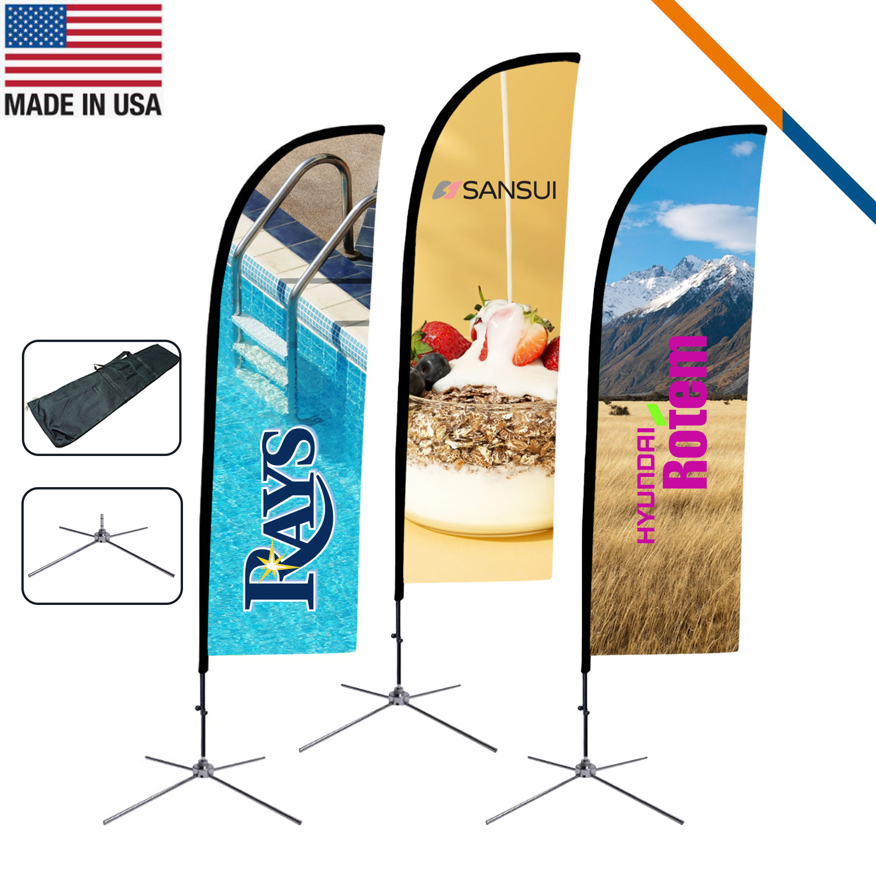 10' Waver Single-Sided Straight Flag 2