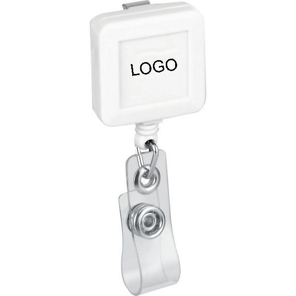 Square Badge Holder with Standard Clips 4