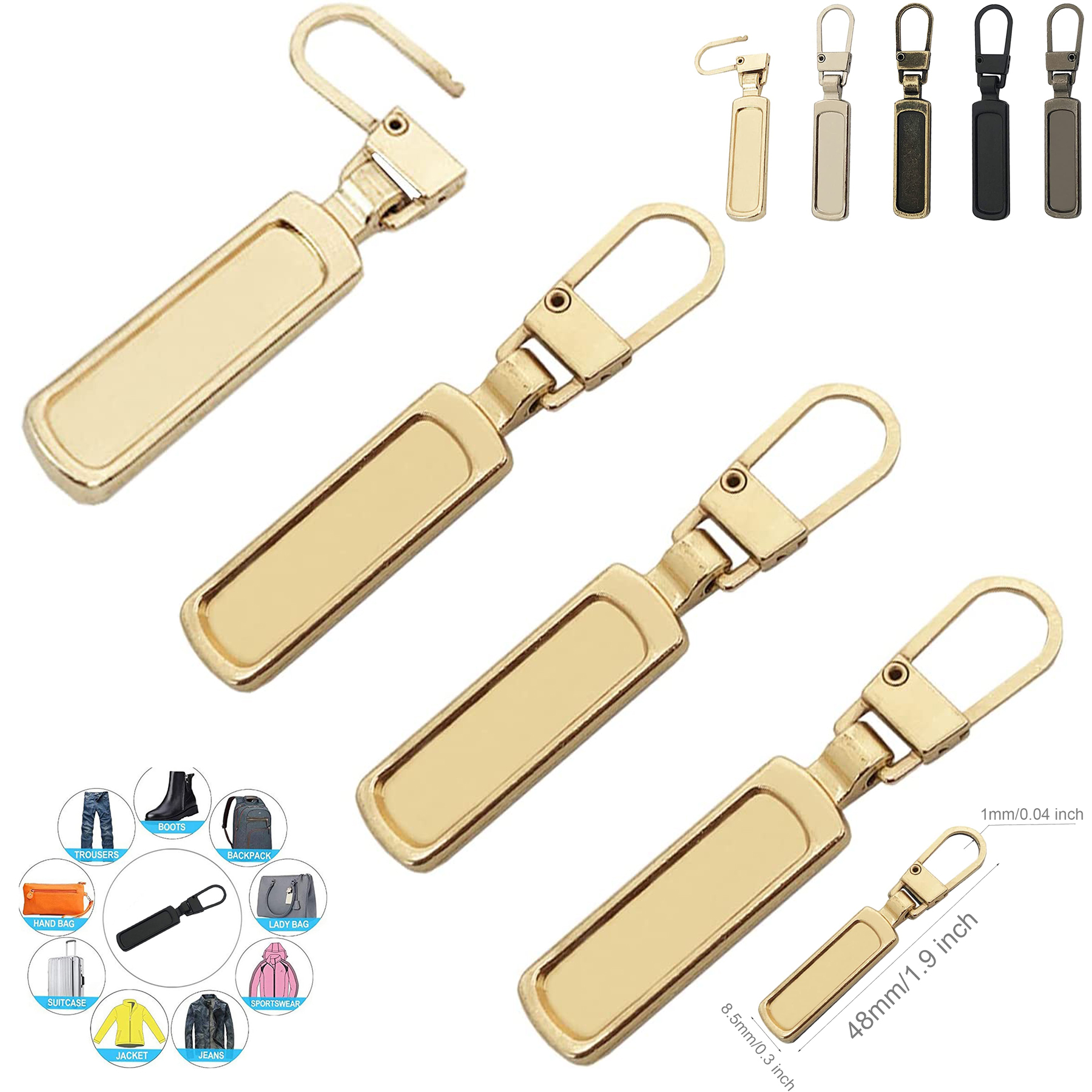Zipper Pull Replacement for Small Holes Zipper 3