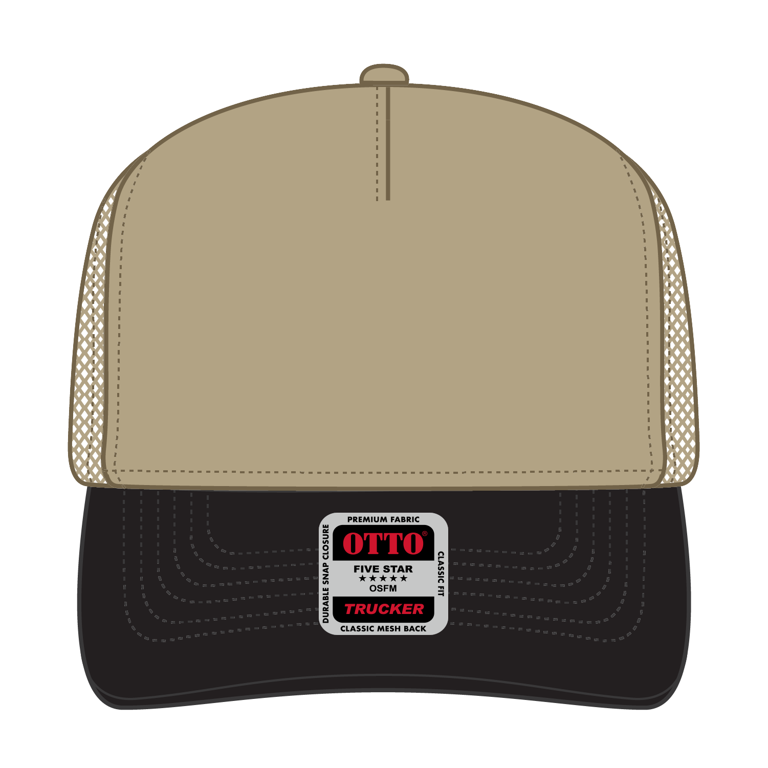 OTTO CAP® 5 Panel Mid Profile Mesh Back Trucker Hat 62