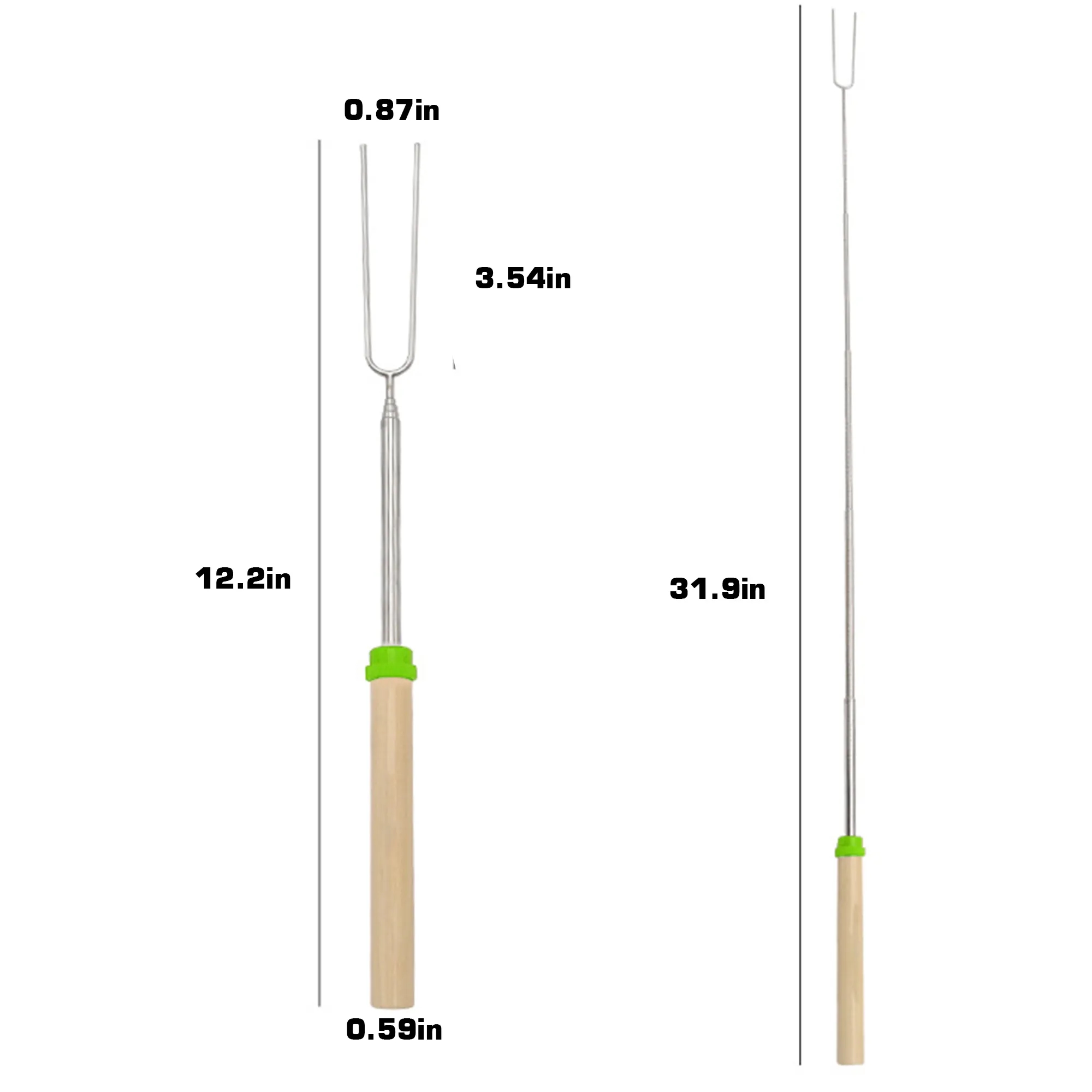 Retractable Barbecue Fork 12
