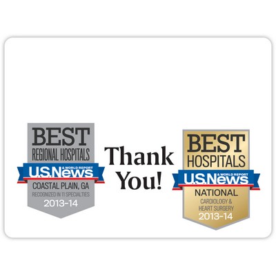 USA Made Vertical Rectangle Paper Badge Ribbon Full-Color (3"x4")