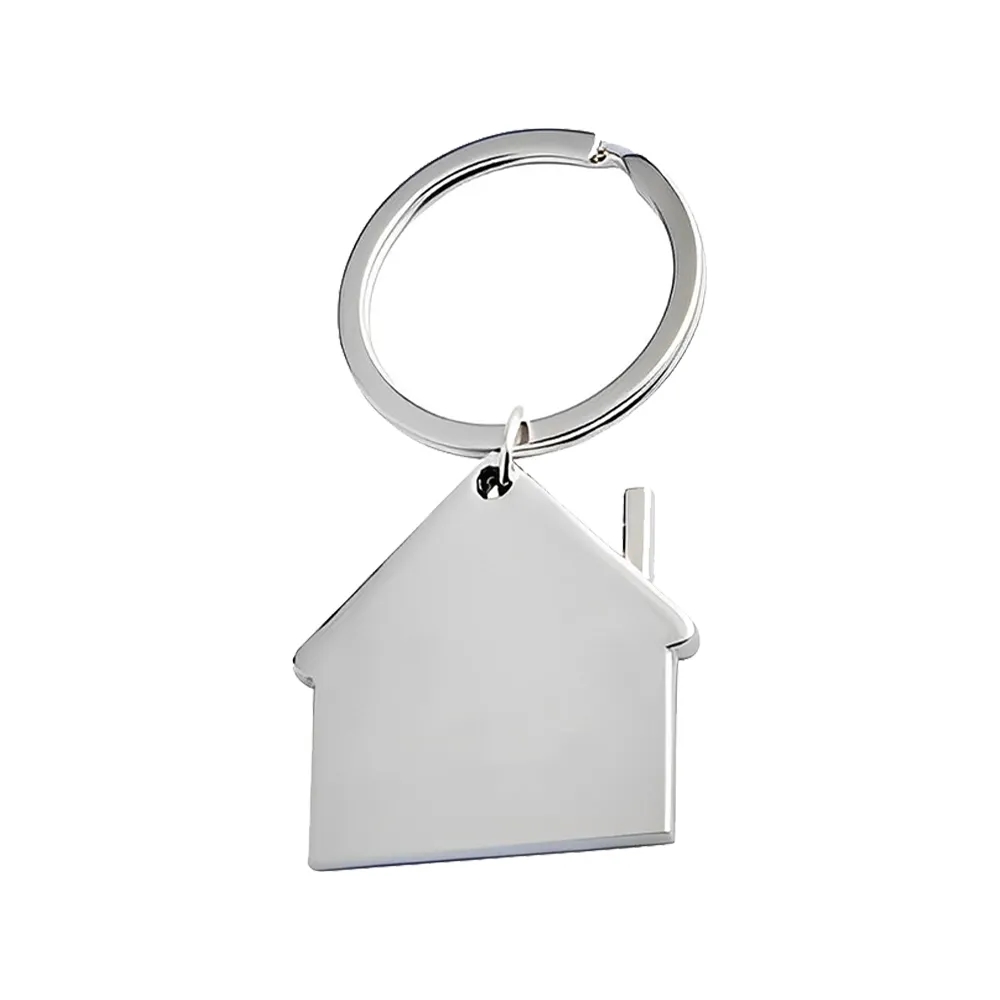 Custom House Shape Metal Key Tag 2