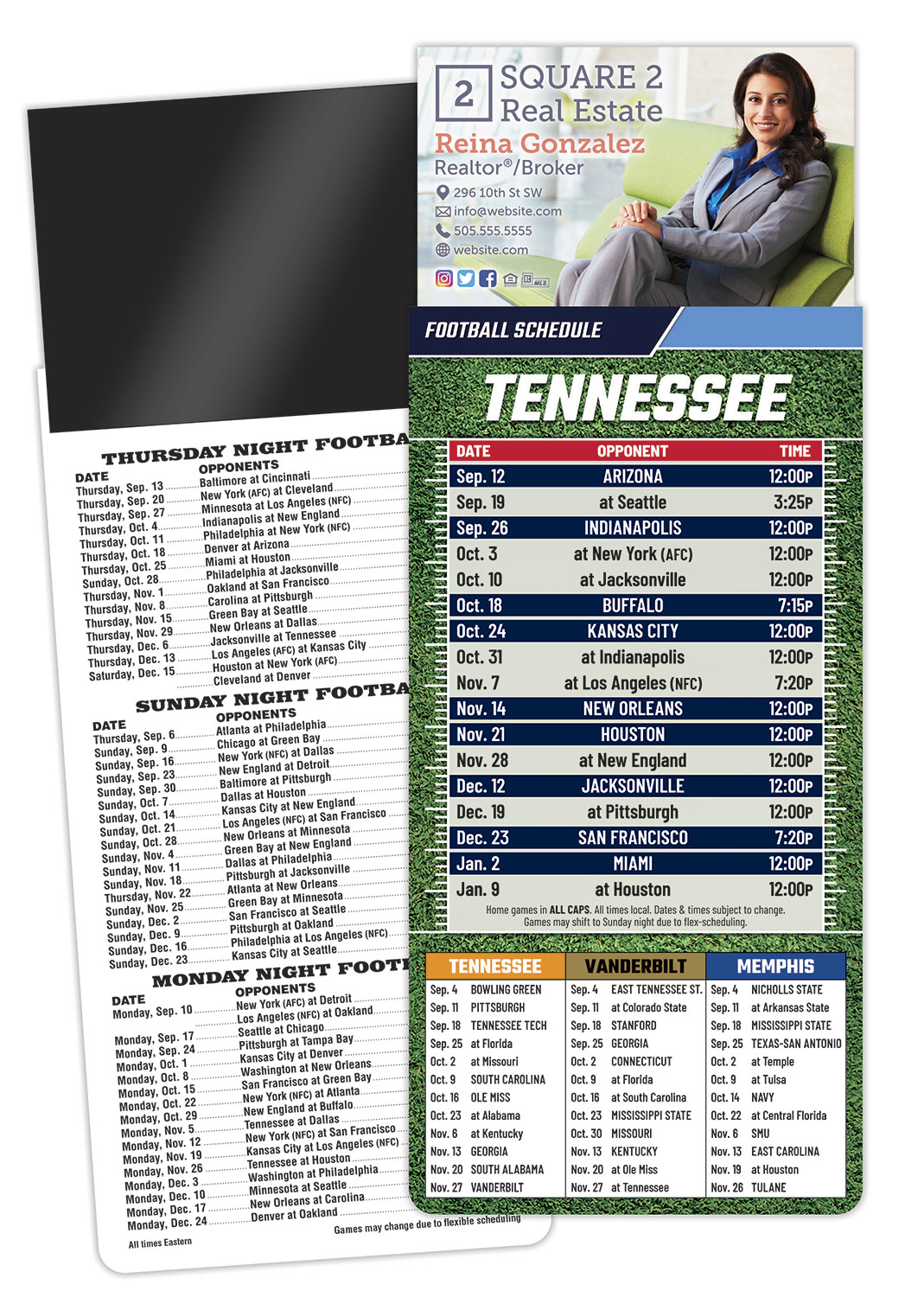 Magna-Card Business Card Magnet Football Schedules (3.5x9) 1