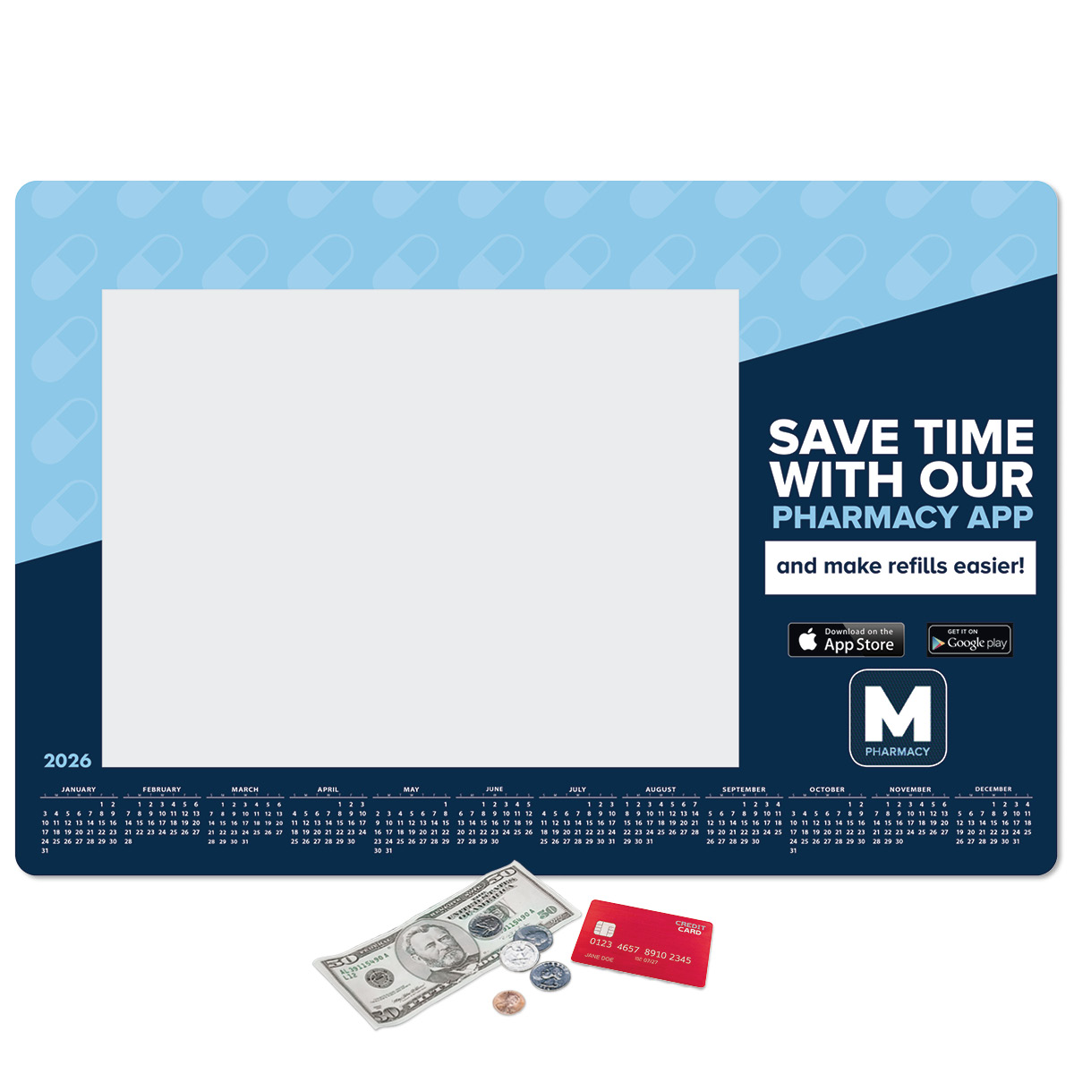 Frame-It Flex Heavy Duty Window Calendar Counter Mat-12"x18"x1/16"