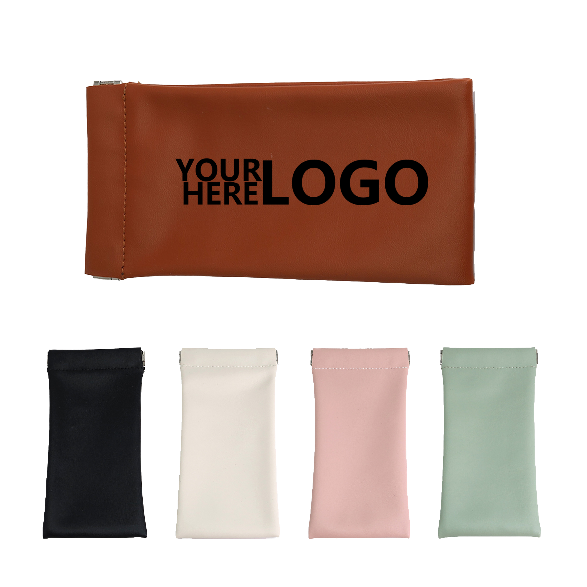 PU Leather Auto-Closing Snap Sunglasses Case 2