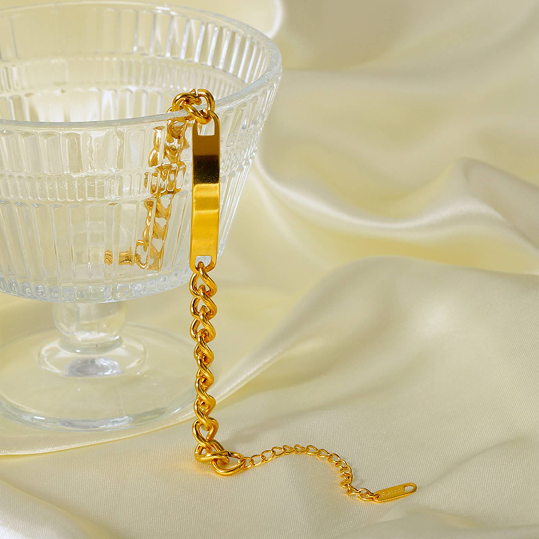 Stainless Steel Hip-hop style gold-plated bracelet 5