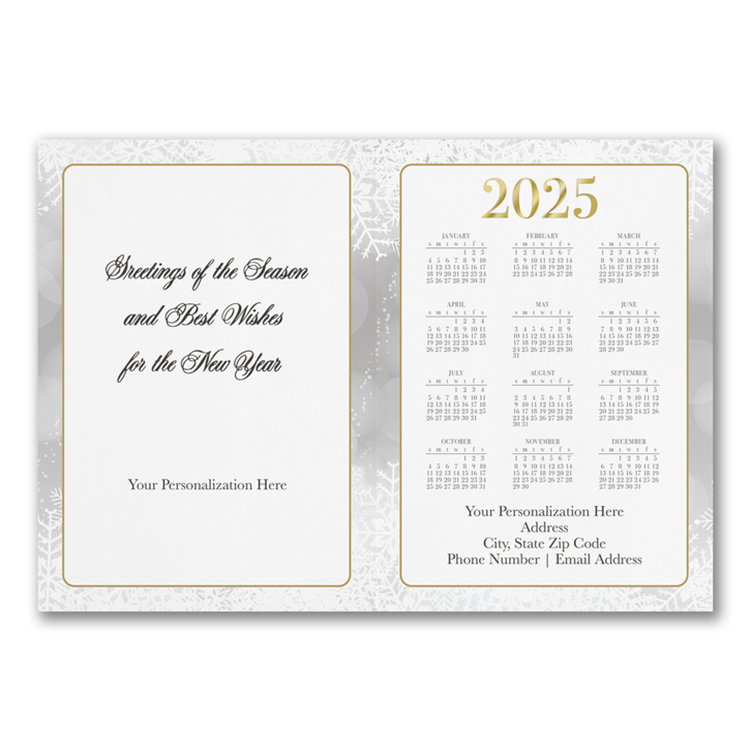 Golden Appreciation Holiday Folded Calendar Cards 2