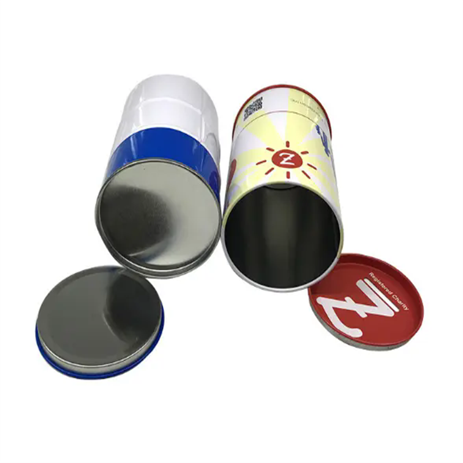 Round Metal Coin Can Tinplate Piggy Bank 5