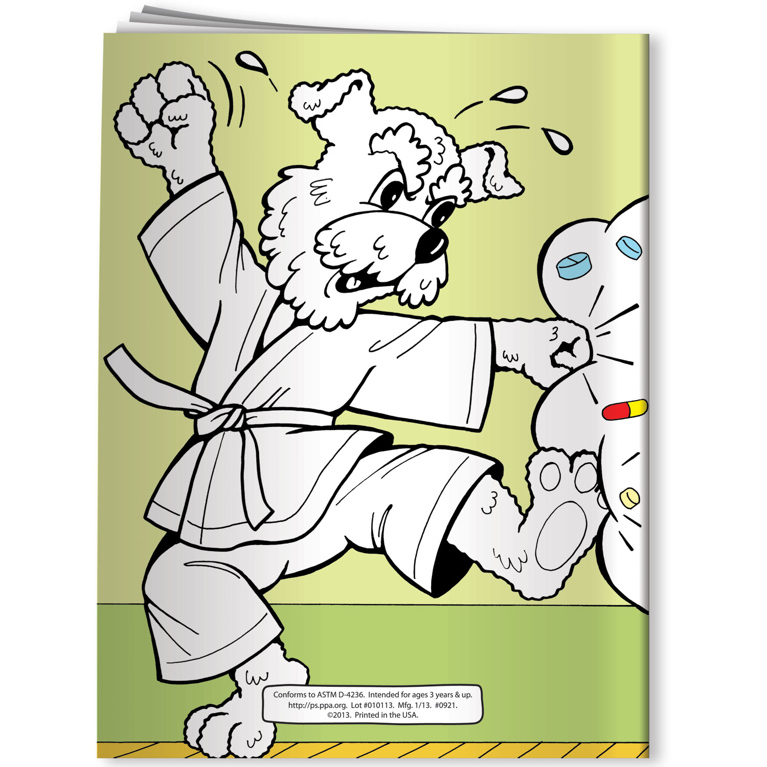Combo Pack - CB1035 Coloring Book & 4-Pack of Crayons in a Poly Bag 3