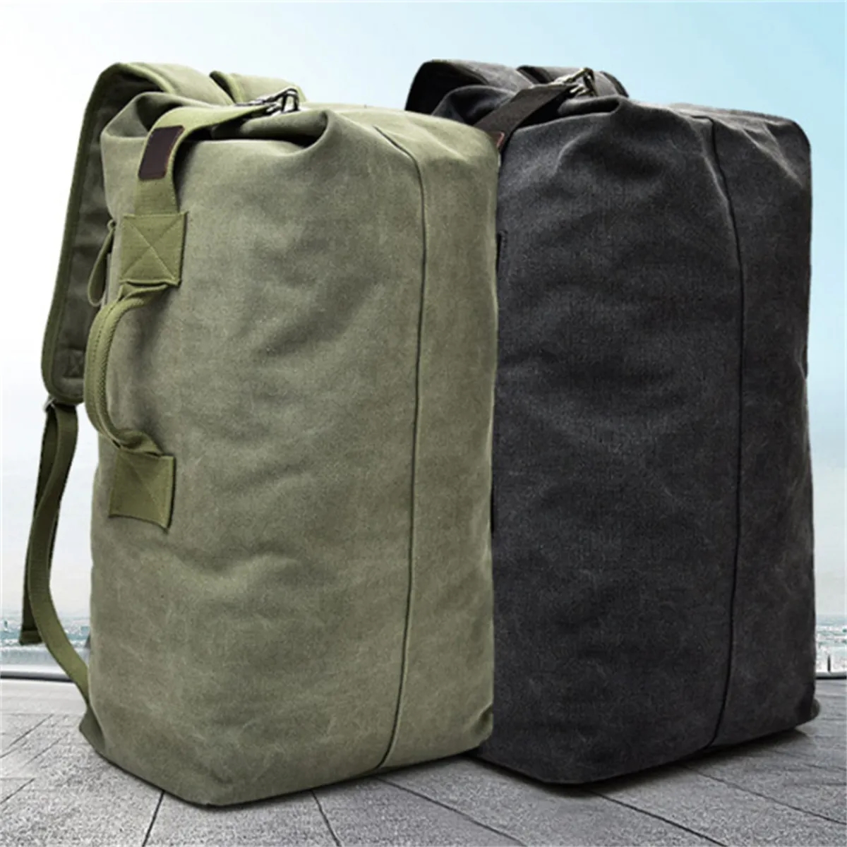 Canvas Backpack Vintage Travel Duffle Bag 5