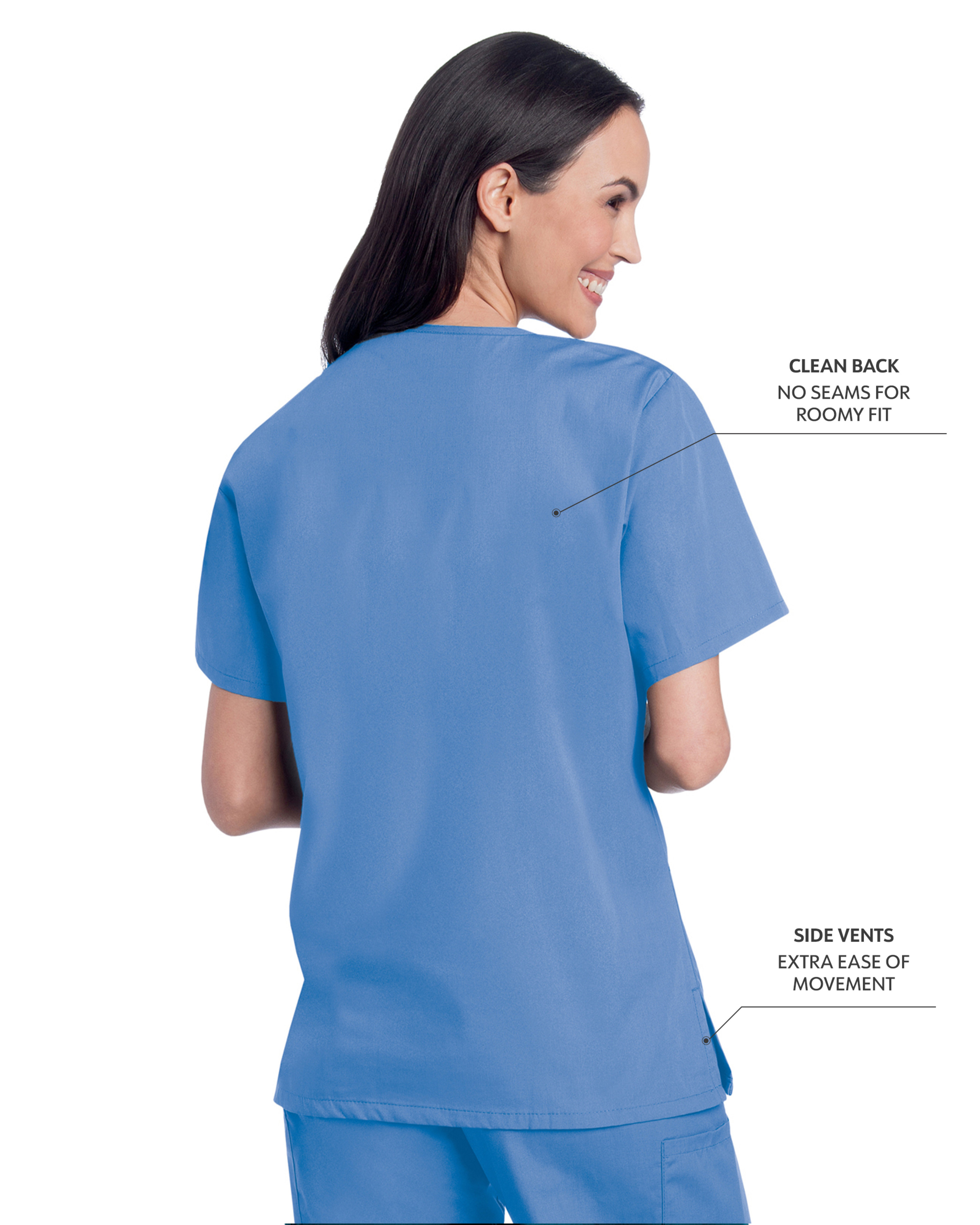 Landau - ScrubZone - Women's Three-Pocket Clean Back V-Neck Top 11
