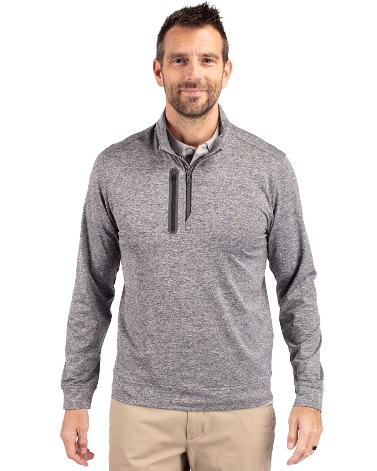 Cutter & Buck Stealth Heathered Mens Quarter Zip 42