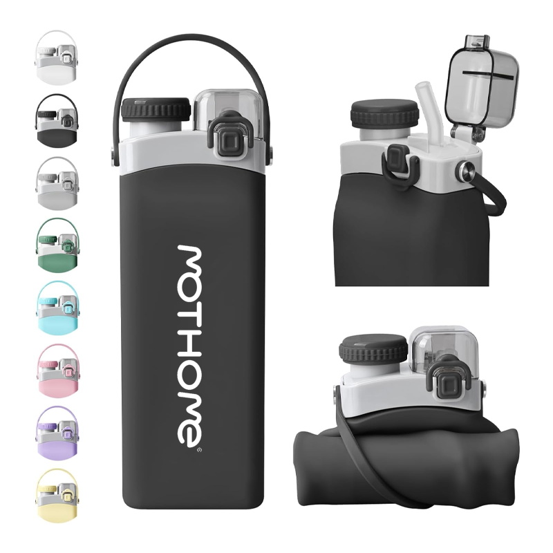 20oz Silicone Reusable Water Bottle 2