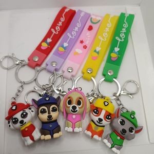 Adorable Pet Dog Puppet PVC Keychain Ring 11