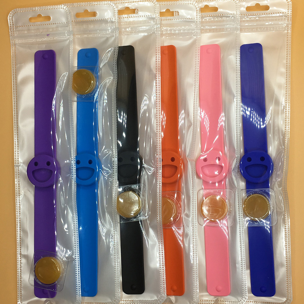 Children silicone mosquito repellent bracelet clap ring 6