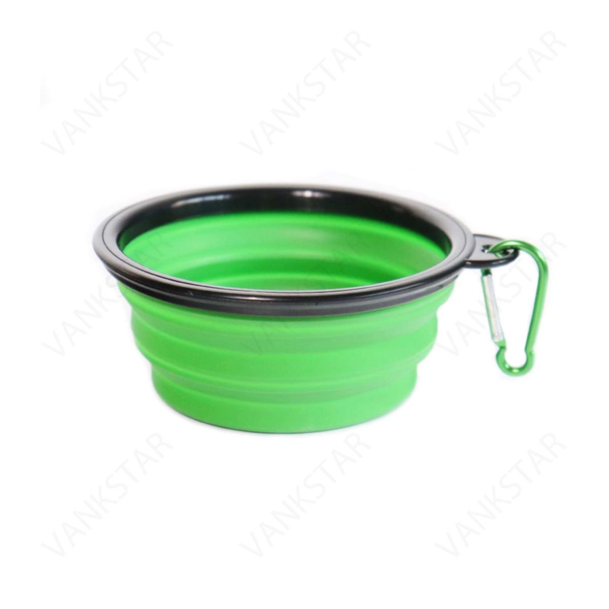 Silicone Collapsible Pet Bowl With Carabiner 1