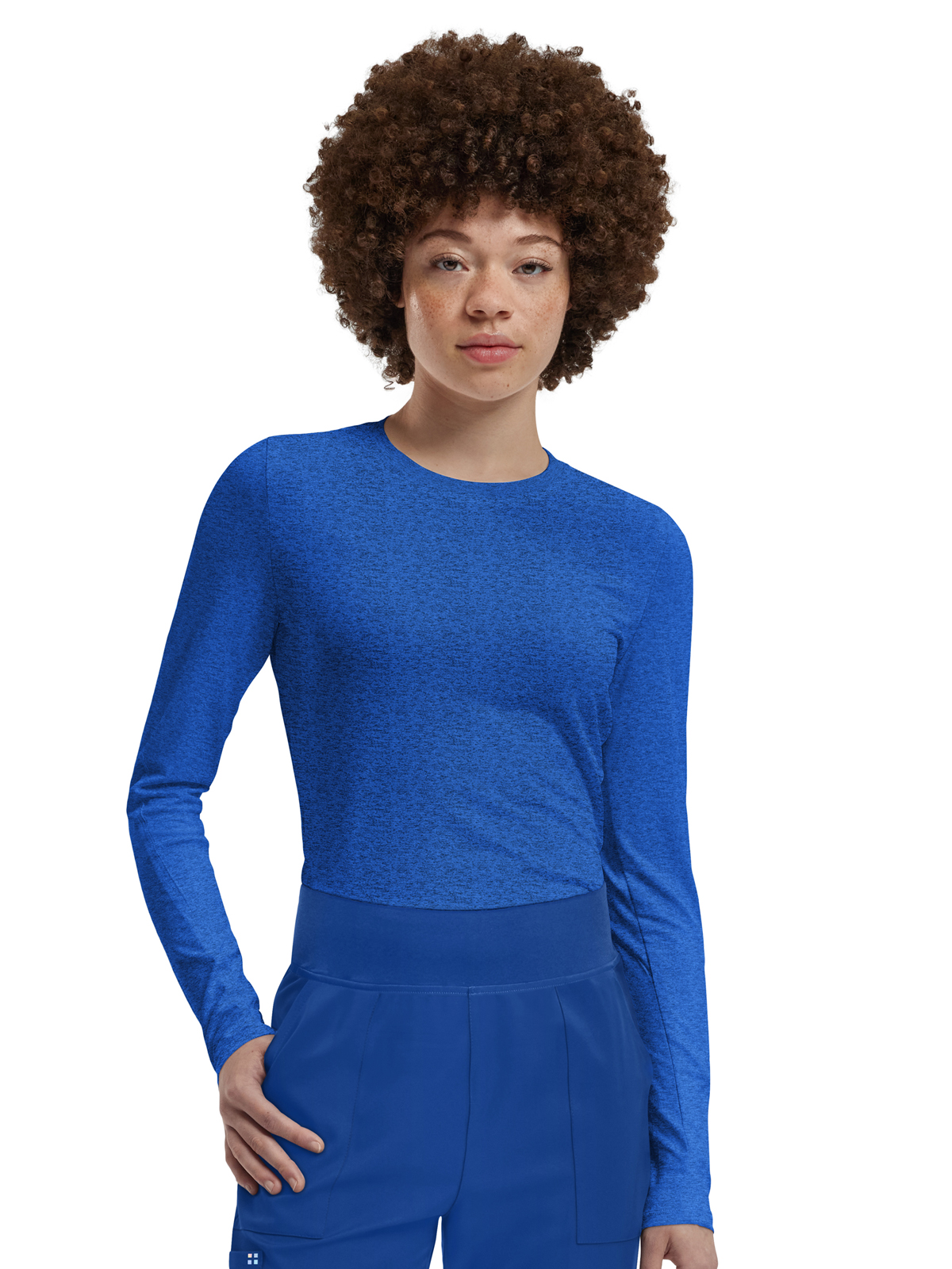 White Cross - VIBE - Women's Shirttail Hemline Underscrub Tee 5