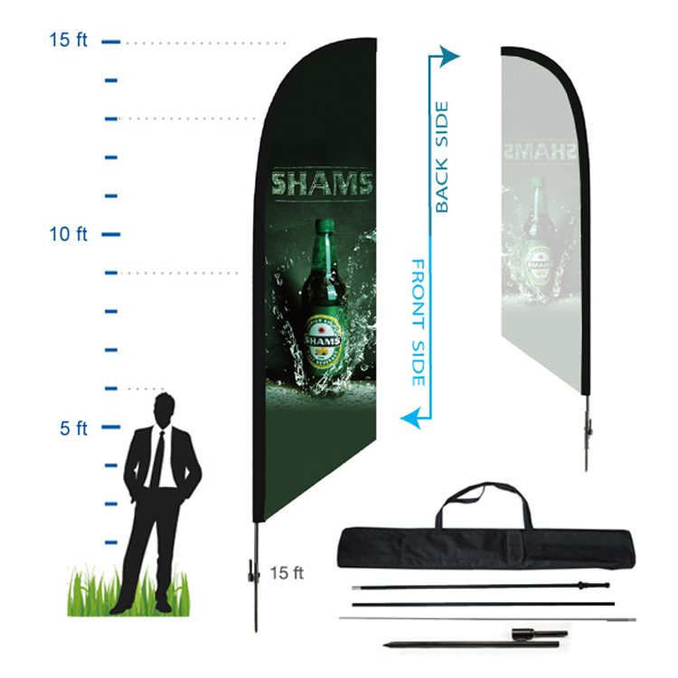 15 ft. Angled Advertising Flag Kit 5 (Single Sided) 2