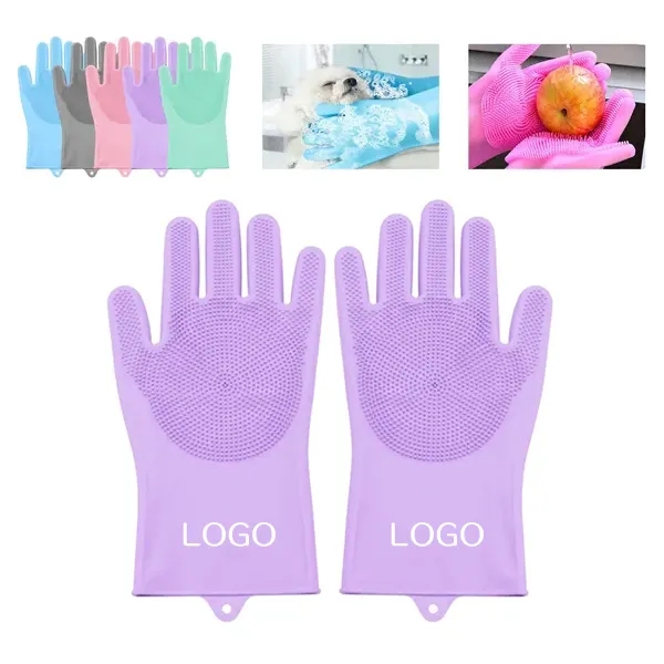 Silicone Pet Bathing Gloves with Anti-Bite Protection 3