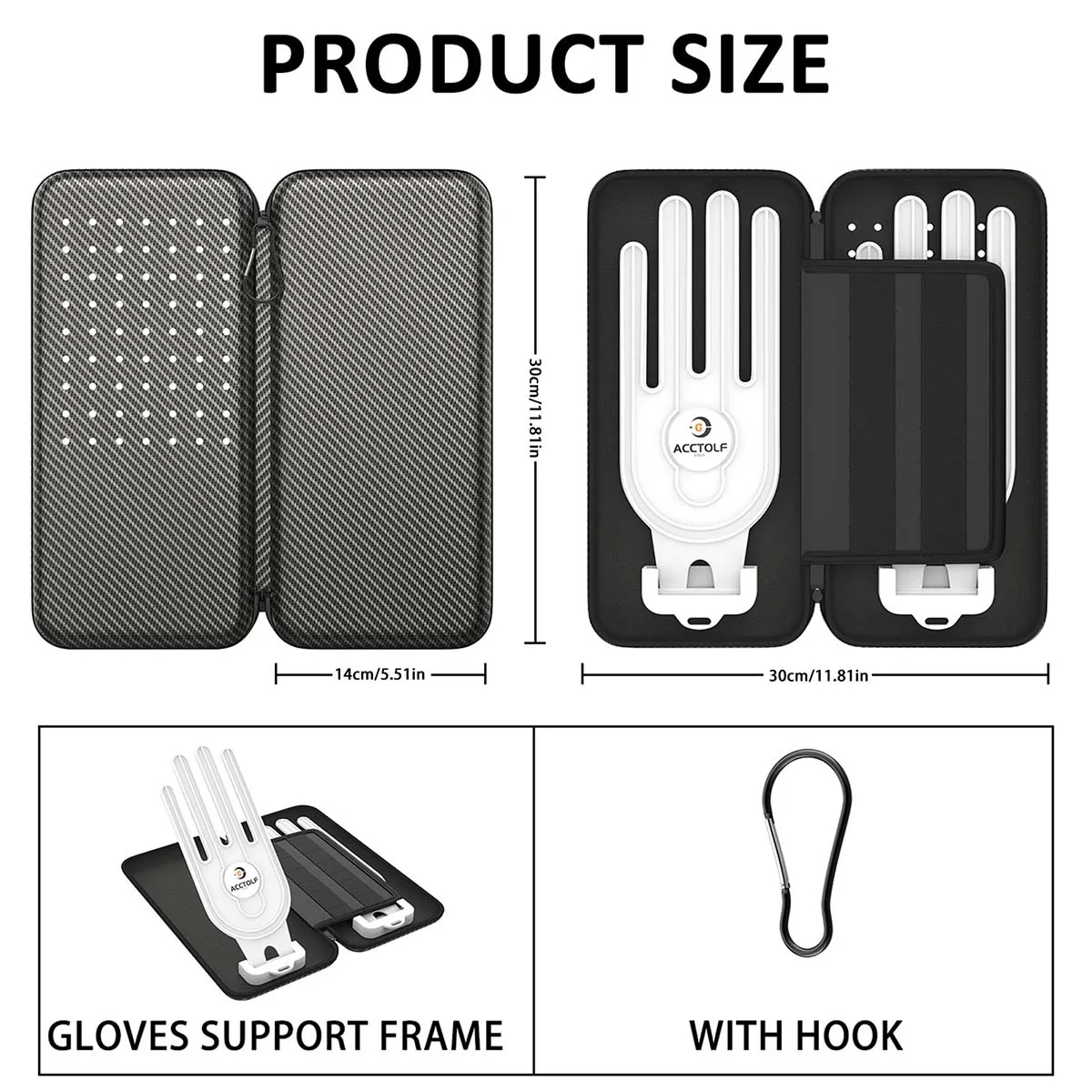 Professional Golf Accessories Box with Gloves Holder 4