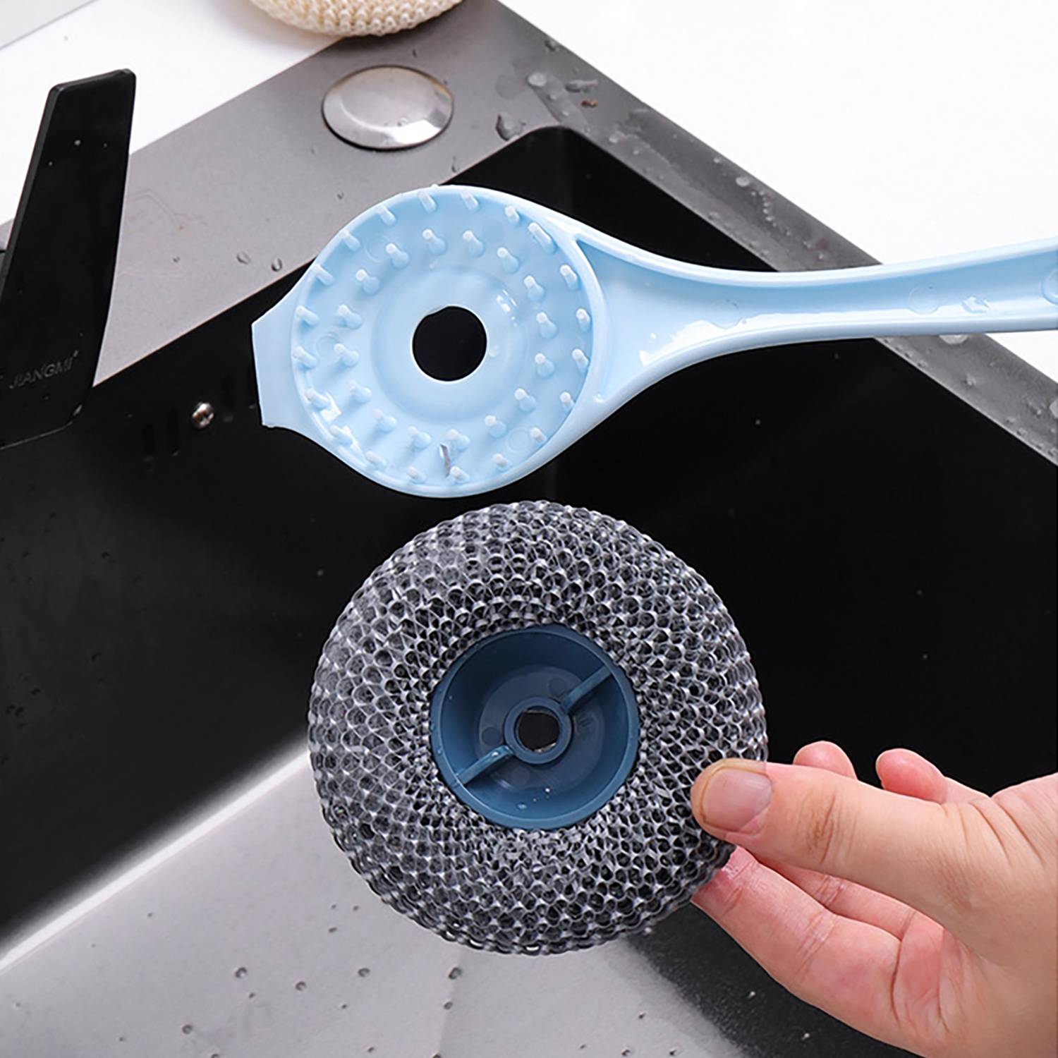 Long Handled Kitchen Pot Brush 3