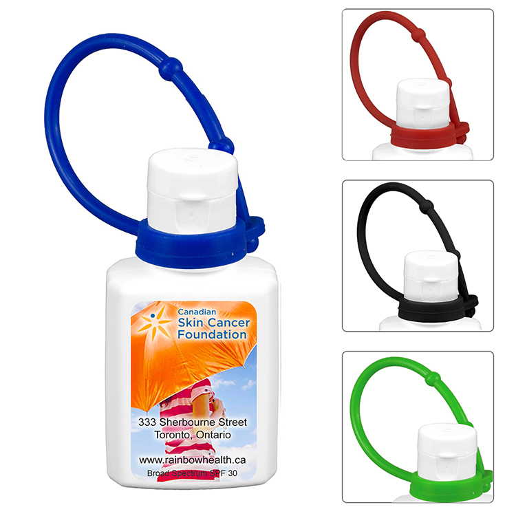 "SunFun Connect" .5 oz Broad Spectrum SPF 30 Sunscreen Lotion In Solid White Flip-Top Squeeze Bottle 4