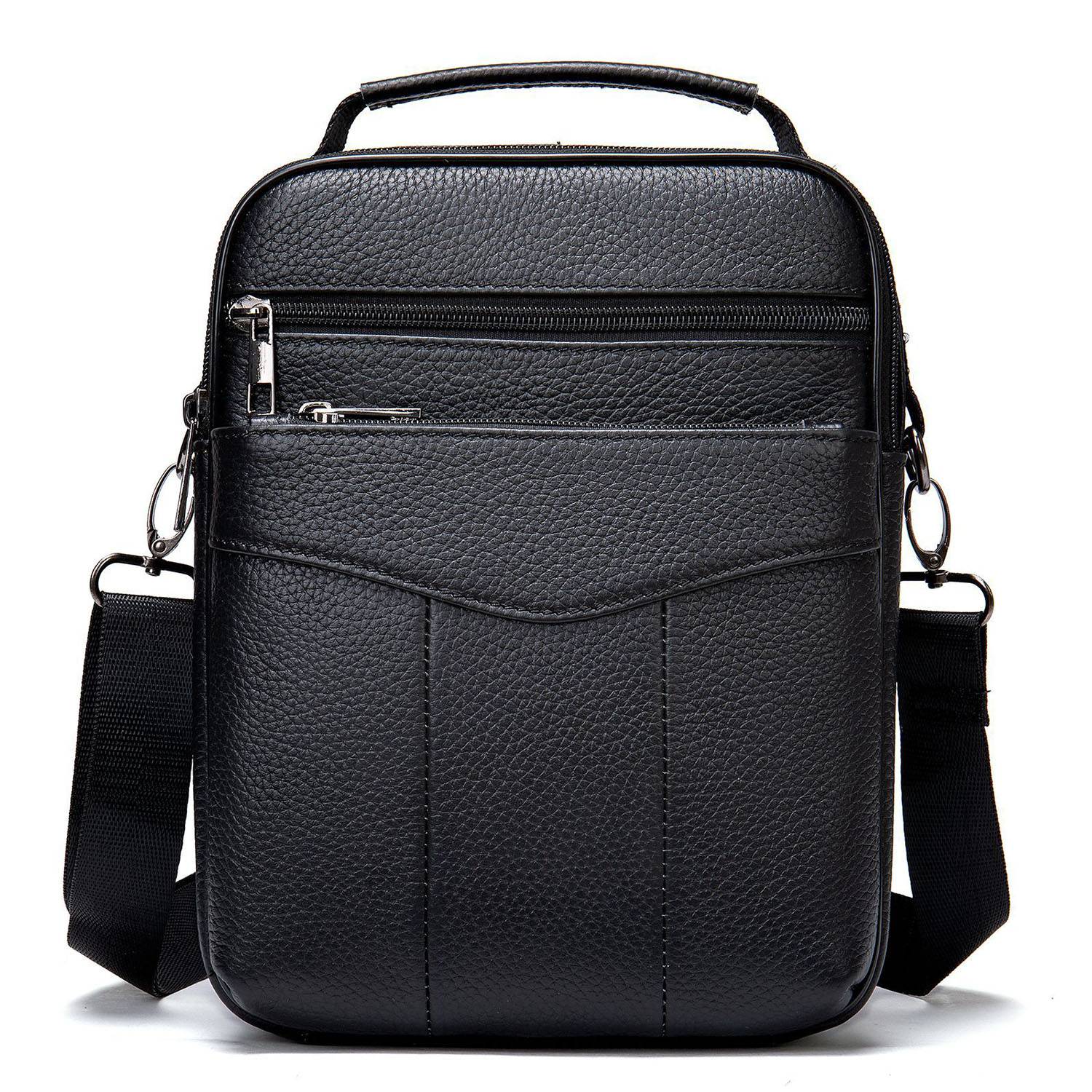 Genuine Leather outdoor business men's crossbody bag 6
