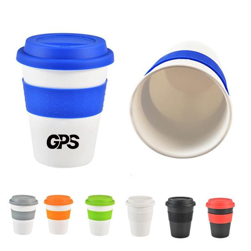 12 oz Coffee Mug with Silicone Lid & Cup Sleeve 1