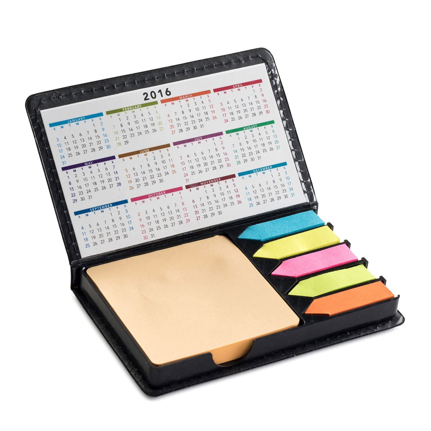 Black Leatherette Desk Caddy Memo Gift Set
