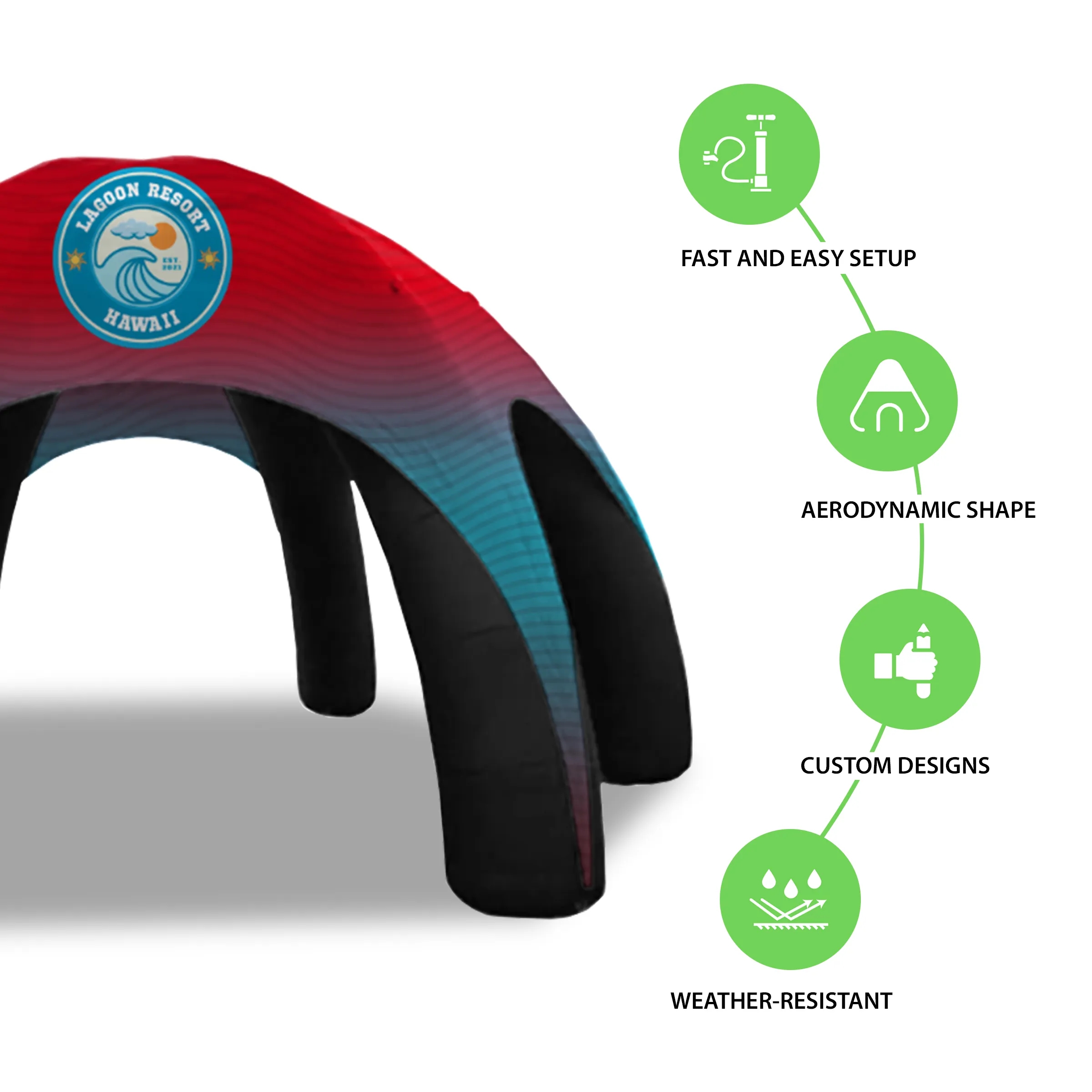 20' Custom Inflatable Spider Tent with 6 legs with Canopy 5