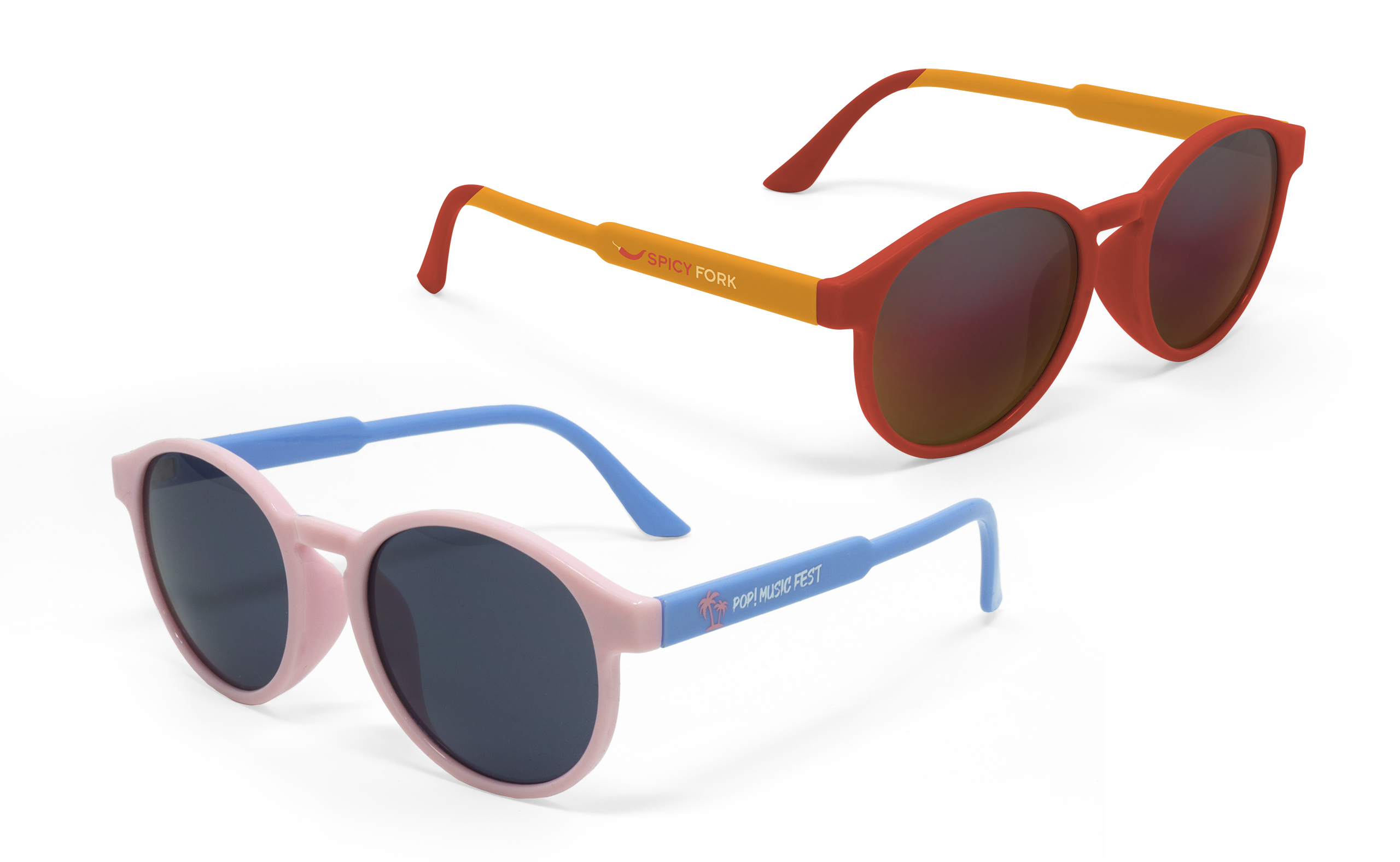 Pantone Matched Retro Round Sunglasses