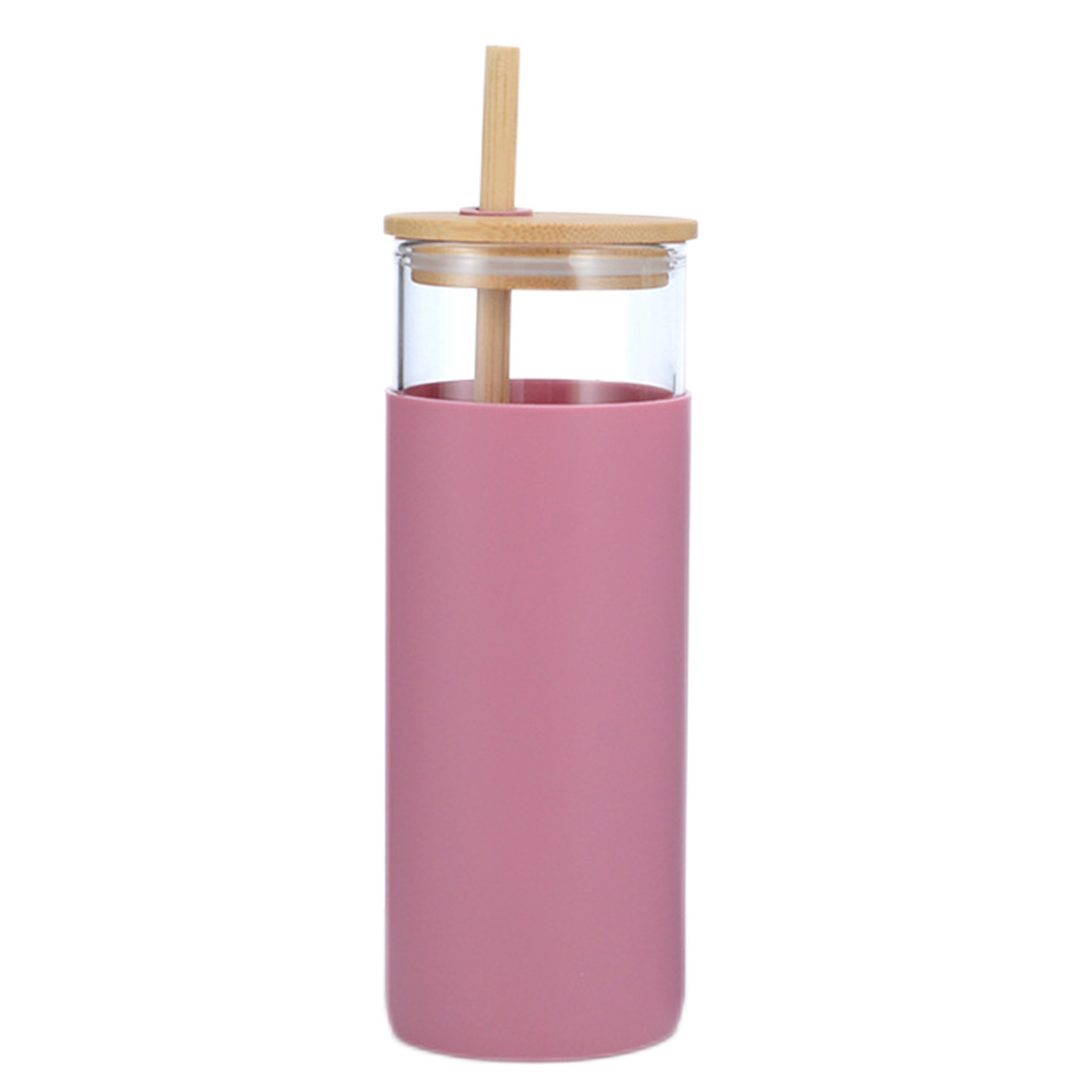 Drinking Glass W/Straw 2