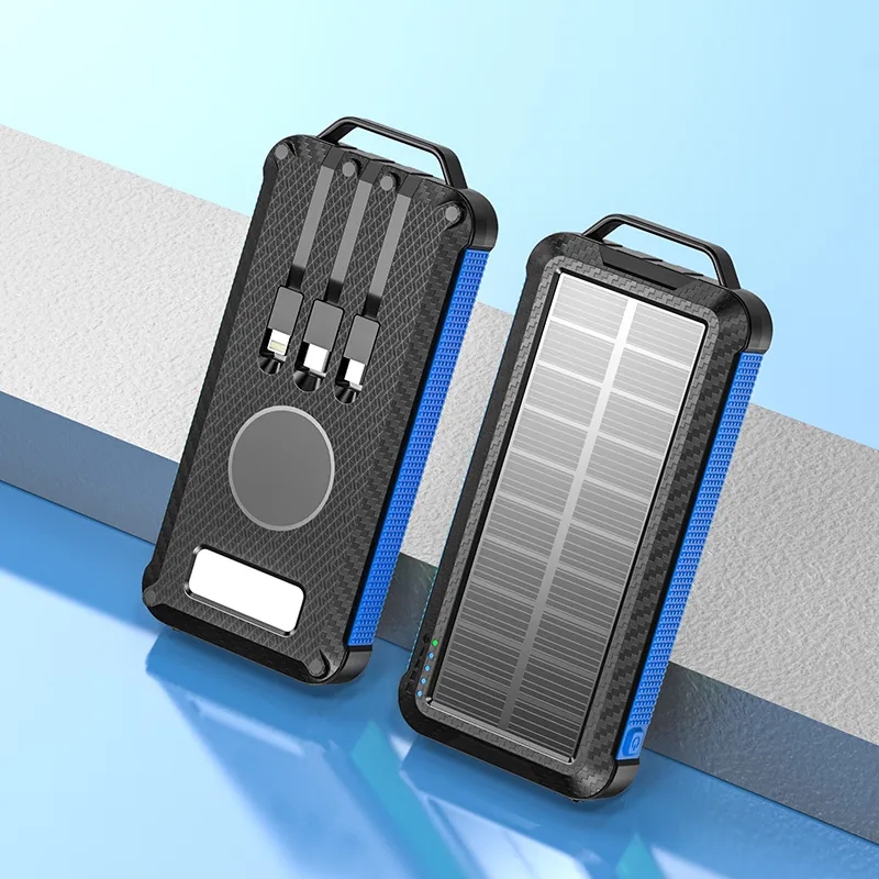 10000mAh Solar Power Charger w/ Cable & LED Flashlight 2