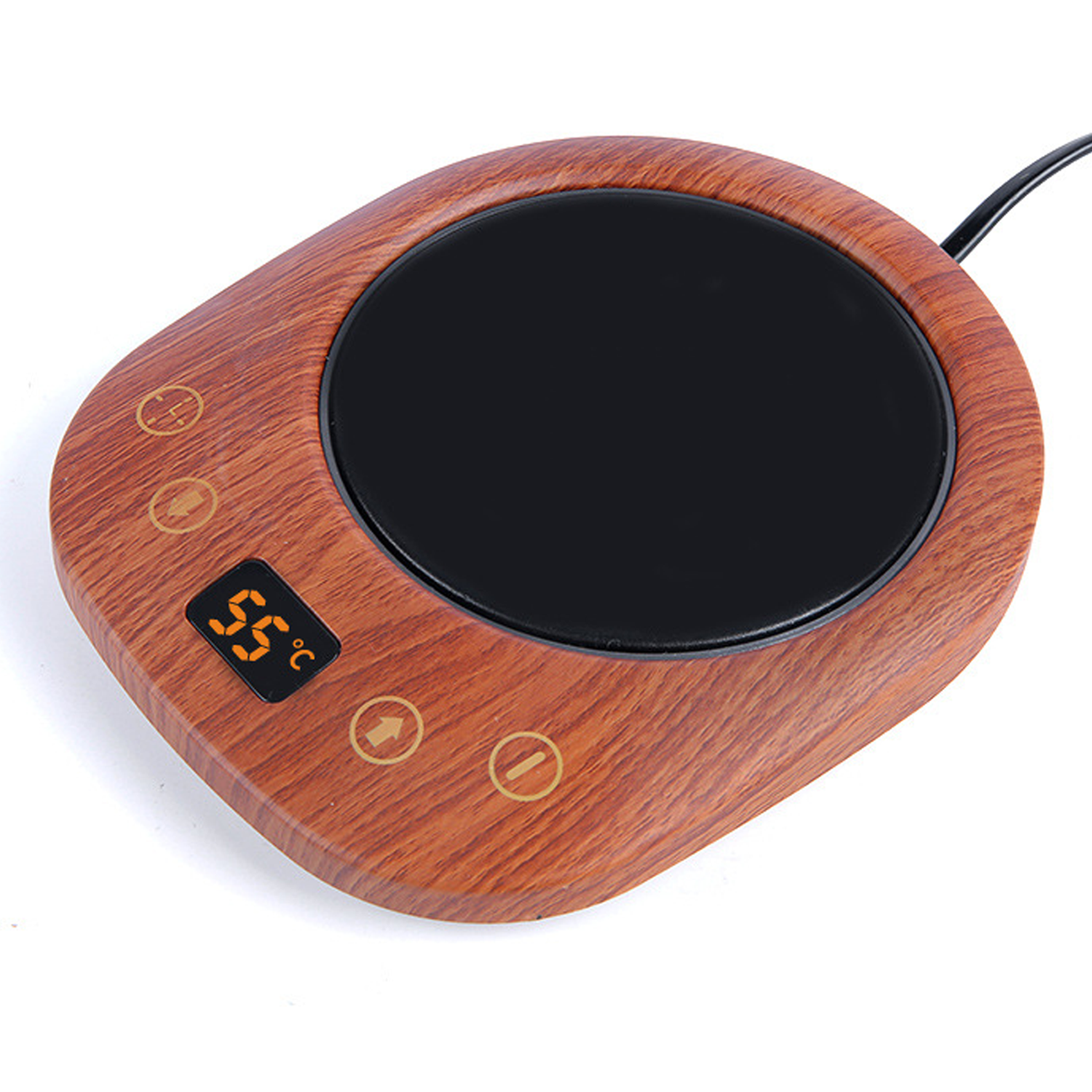20W Wood Grain USB Coffee Mug Warmer 2