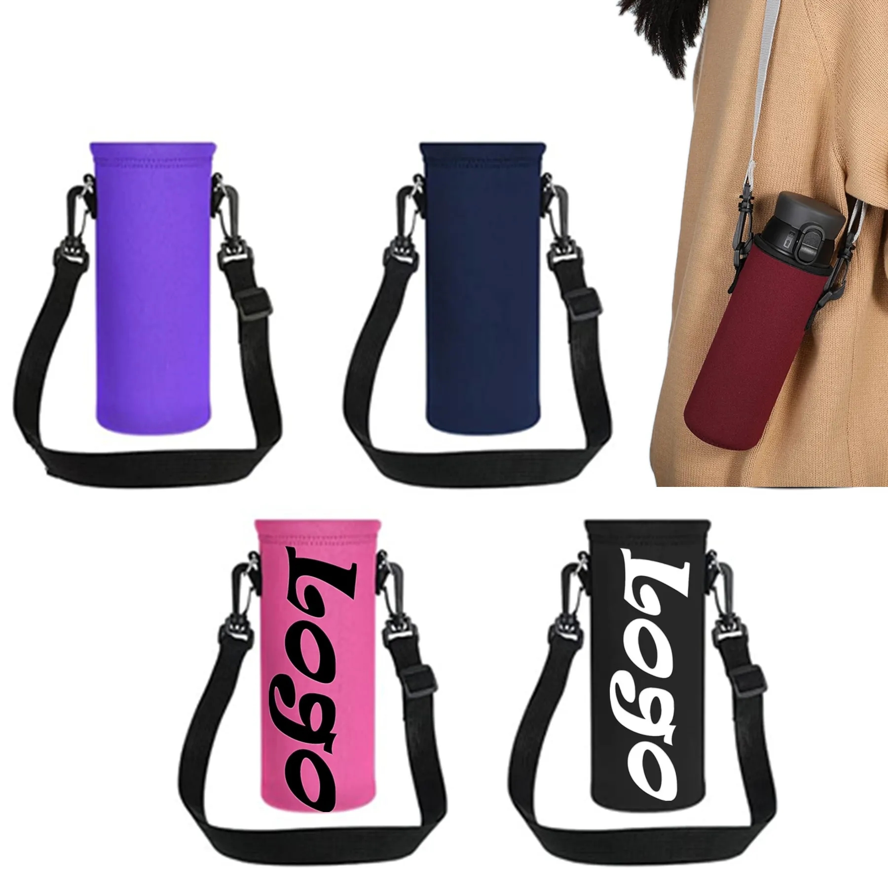 Insulated Bottle Cooler, custom koozie with logo imprint 5