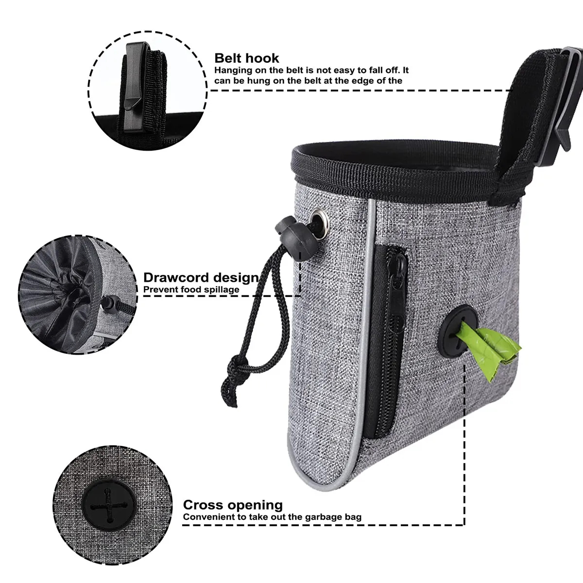 Pet Treat Bags With Adjustable Waistband 3